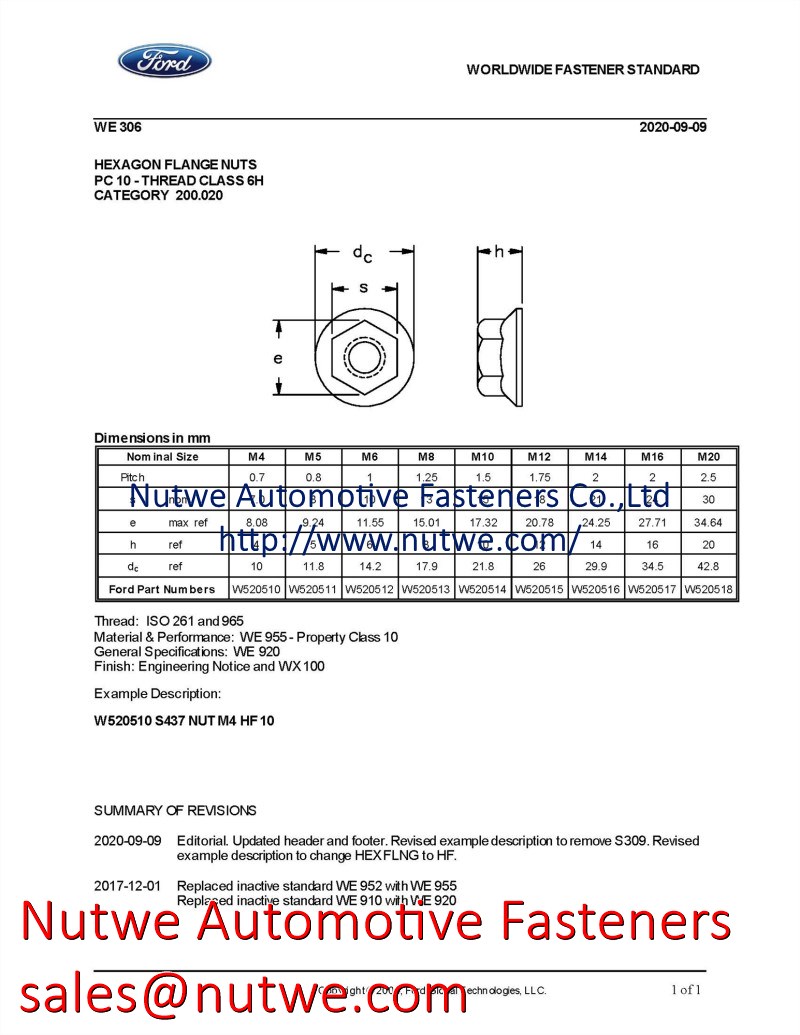 Ford WE306 W520518 Engineer Drawing and Technical Data Sheet.jpg