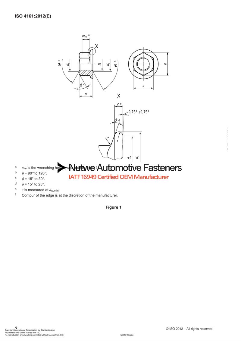 ISO 4161 Hexagon Flange Nuts Engineer Drawing and Technical Data Sheet