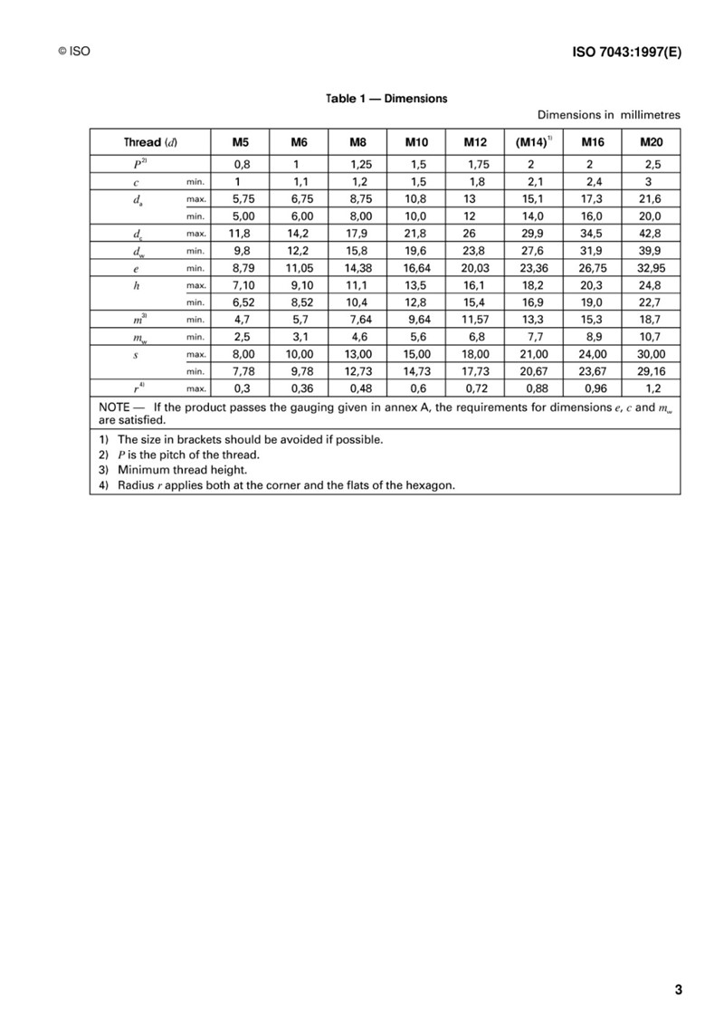 ISO 7043 Nylon Insert Hexagon Flange Nut Engineer Drawing and Technical Data Sheet